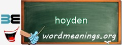 WordMeaning blackboard for hoyden
